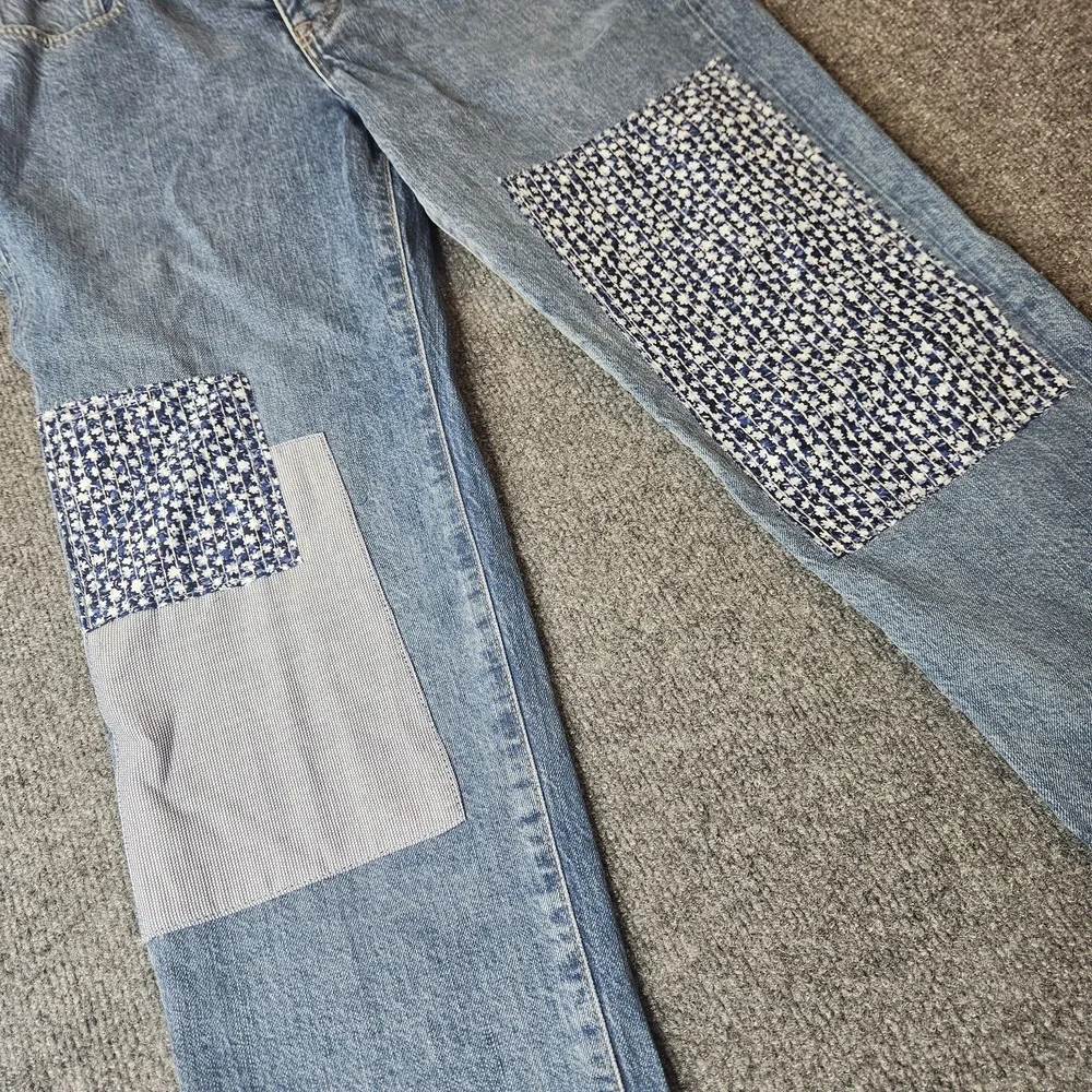 J‎ Crew Women's Jeans Slim Boyfriend Premium Edition Patchwork Crop Size 27